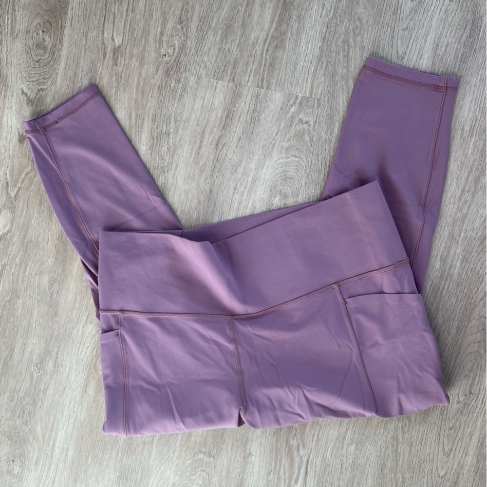 Athleta Salutation Stash Pocket 7/8 Tight XL Mauve - Picture 2 of 6